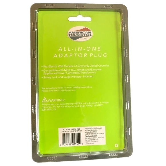 American Tourister All In One Adaptor Plug Travel Wall Outlet Converts European - Picture 2 of 4